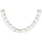 ピンクガールピーターザラビット誕生日ベビーシャワー バンティングフラッグ (全)