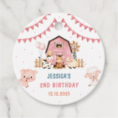ピンクガールファームアニマルバースデーパーティー フェイバータグ (正面)