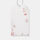 ピンクガールベビーイン開花ベビーシャワーメッセージカード ギフトタグ (裏面)