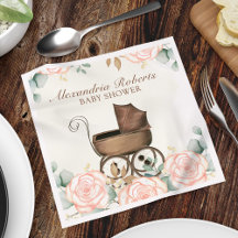 ピンクガールベビーシャワーカスタムフローラ