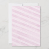 ピンクガールベビー散水シャワー招待状 招待状 (裏面)