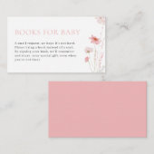 ピンクガールベビー開花ブックベビーカード エンクロージャーカード (正面/裏面)