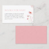 ピンクガールベビー開花ブックベビーカード 名刺 (正面/裏面)
