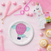 ピンクガールホットエアバルーンベビーシャワーパーティー ペーパープレート (パーティー)