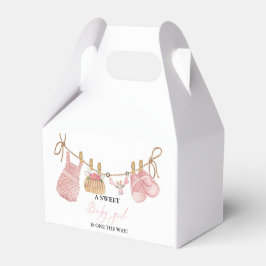 ピンクガールボヘミアン服ベビーシャワー フェイバーボックス