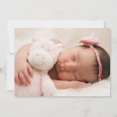 ピンクガールマイラーバルーンベビー発表 案内状 (裏面)