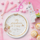 ピンクガールミプレゼンタシオンデ3アニョスペインのス ペーパープレート (パーティー)