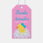 ピンクガールラバーダックの好意ギフトラベル ギフトタグ (正面)