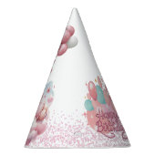 ピンクガールレインボースター誕生日 パーティーハット (右)