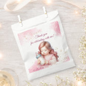 ピンクガールレインボースター誕生日 フェイバーバッグ (クリップ留めされた状態)