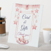 ピンクガールレインボースター誕生日 台座サイン (インサイチュ)