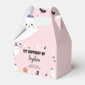 ピンクガール不気味ワン幽霊誕生日お願いボックス フェイバーボックス (裏面サイド)