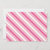 ピンクガール写真誕生日パーティー 招待状 (裏面)