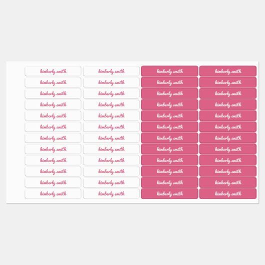 ピンクガール学名 ラベル (シート)