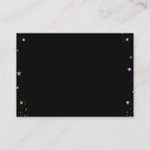 ピンクガール宇宙ベビーシャワーおむつラッフル エンクロージャーカード (裏面)