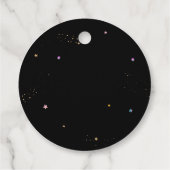 ピンクガール宇宙飛行士宇宙誕生日 フェイバータグ (裏面)