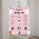 ピンクガール幽霊1stバースデーマイルストーンサイン ポスター