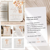 ピンクガール待てよ！赤ちゃんシャワー 招待状