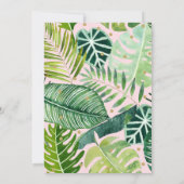 ピンクガール恐竜スリーレックス誕生日 招待状 (裏面)