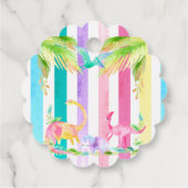 ピンクガール恐竜メッセージカード フェイバータグ (裏面)