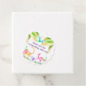 ピンクガール恐竜メッセージカード フェイバータグ (インサイチュ)