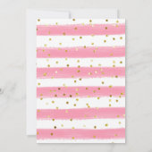 ピンクガール恐竜茶 – レックスパーティの招待状 招待状 (裏面)