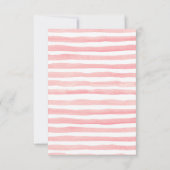 ピンクガール熱帯恐竜ベビーシャワーフローラ 招待状 (裏面)