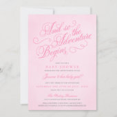 ピンクガール童話アドベンチャーシャワー招待状 招待状 (正面)