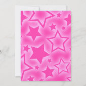 ピンクガール誕生日ピンクベスティーズパーティー 招待状 (裏面)