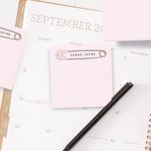 ピンクガール赤ちゃんシャワーおむつピン付箋 ポストイット