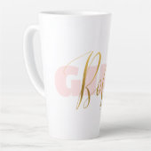 ピンクガール金ゴールドボス カフェラテマグ (左アングル)