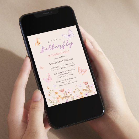 ピンクガール2nd誕生日 招待状