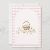 ピンクガール ネスティングパーティー 準備 ネスト ベビーシャワー 招待状 (裏面)