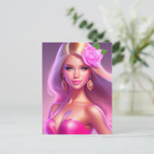 ピンクガール ポストカード (スタンド正面)