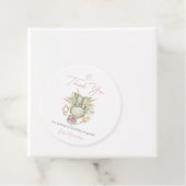 ピンクガールBohoベビーシャワーパーティーありがとうラベル フェイバータグ (インサイチュ)