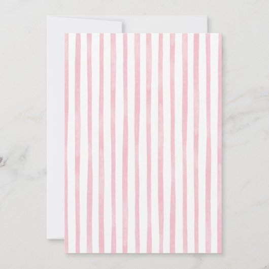 ピンクガールsipとシーベビーシャワー招待状 招待状 (裏面)