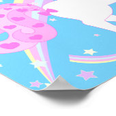 ピンクガールUnicornポスター ポスター (角)