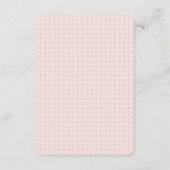 ピンクガ間抜けースギンガムフローラ詳細 エンクロージャーカード (裏面)