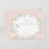ピンクガ間抜けースギンガムフローラ詳細 エンクロージャーカード (正面/裏面)