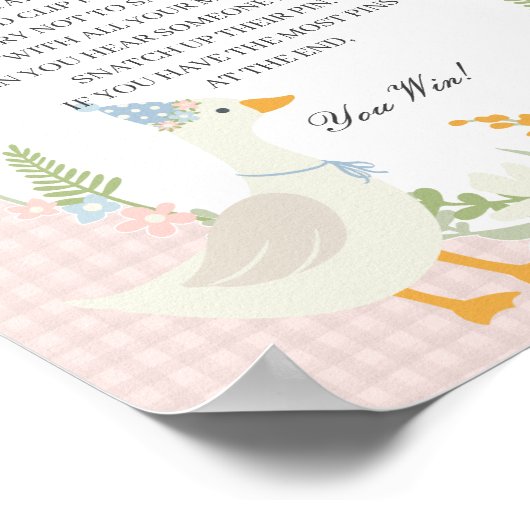 ピンクガ間抜けースフローラギンガムセーベビーゲーム ポスター (角)