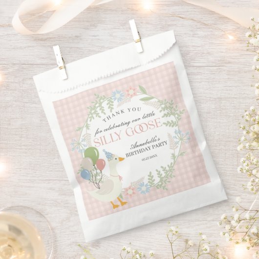 ピンクガ間抜けースフローラジンガム誕生日ウィズィー フェイバーバッグ (クリップ留めされた状態)