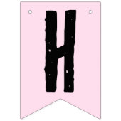 ピンクキお洒落ームピザパーティーハッピーバースデー バンティングフラッグ (第2の旗)