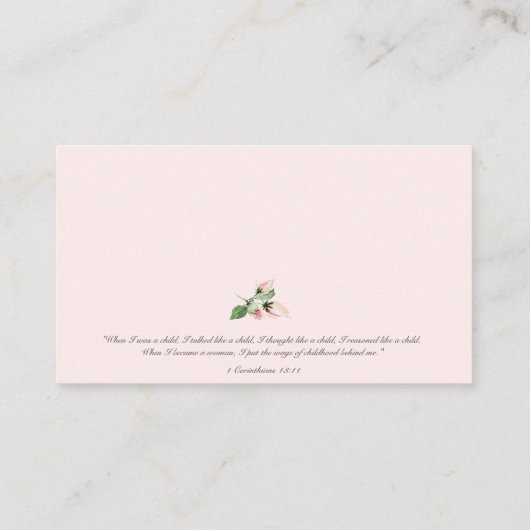 ピンクキエレガントンセアニラRSVPエンクロージャカード エンクロージャーカード (裏面)