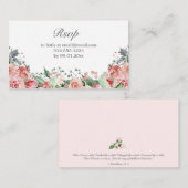 ピンクキエレガントンセアニラRSVPエンクロージャカード エンクロージャーカード (正面/裏面)