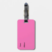 ピンクキスのラゲストライプッジタグ（紫） ラゲッジタグ (裏面縦)