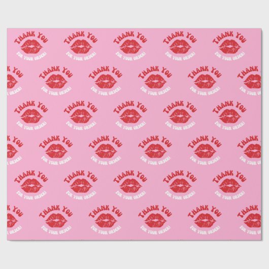 ピンクキスビジネスショップご注文ありがとうございます ラッピングペーパー (フラット)