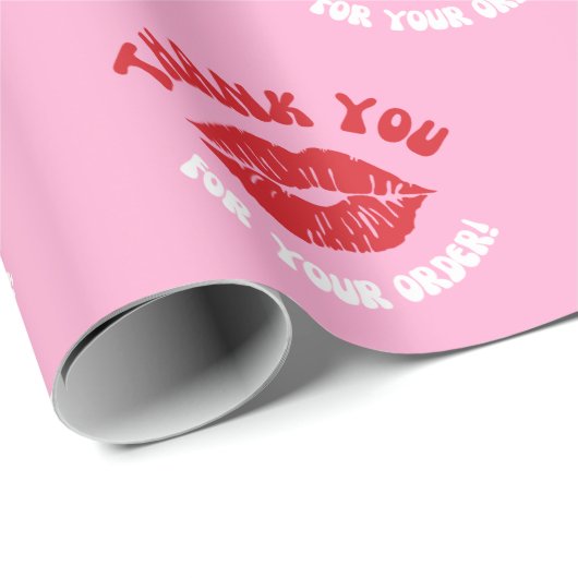 ピンクキスビジネスショップご注文ありがとうございます ラッピングペーパー (ロールコーナー)
