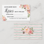 ピンクキスブライダルシャワーゲームカード プレイスカード (正面/裏面)