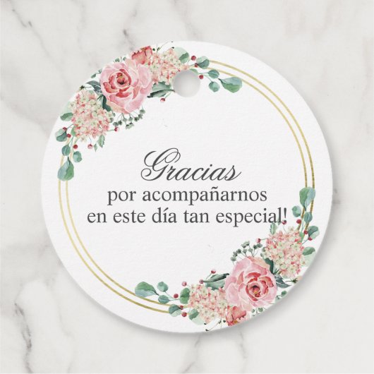 ピンクキスペインのンセアニラクリンスグラシアス フェイバータグ (裏面)