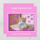 ピンクキッズ ファンキーキッテン クラスルーム バレンタインズ シーズンカード (正面/裏面)